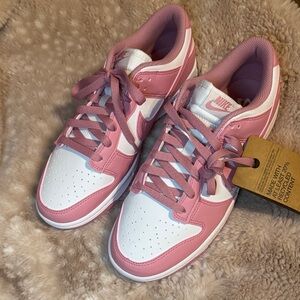 Nike Women's Rose and White Sneakers